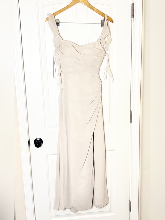 Azazie Dresses & Skirts - Barbie X Azazie Elegant Cream Ruffled Strap Evening Dress